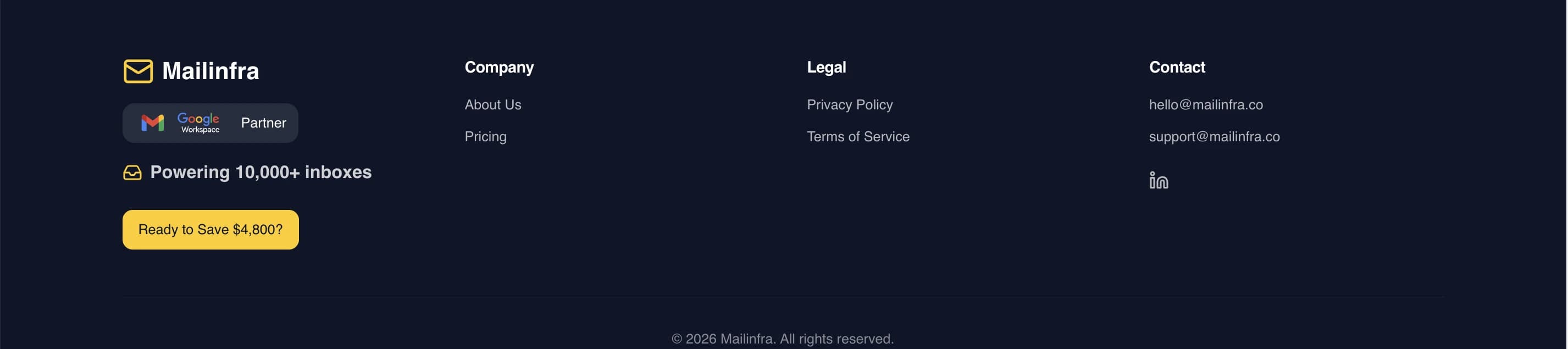 Mailinfra CTA